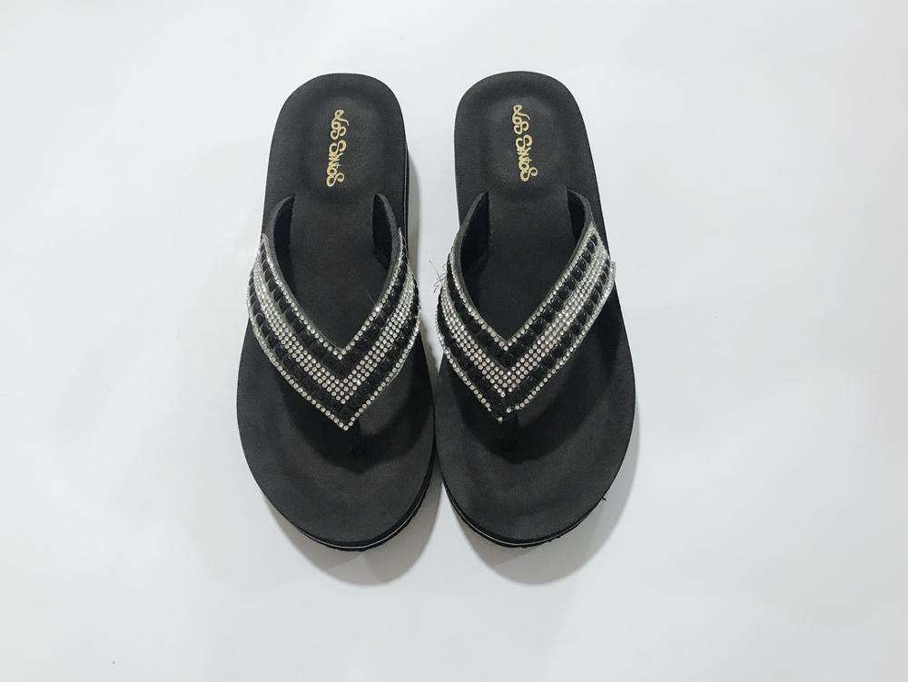 2024 Summer slippers New Fashion Lady High Heel Shoes Wedge Flip Flops