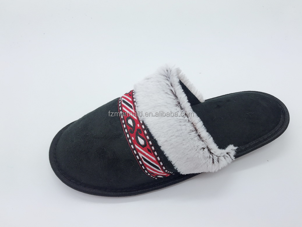 2024 Custom Winter Fashion Simple Home Women Winter Fur Warm Cute House Slippers Indoor for Lady