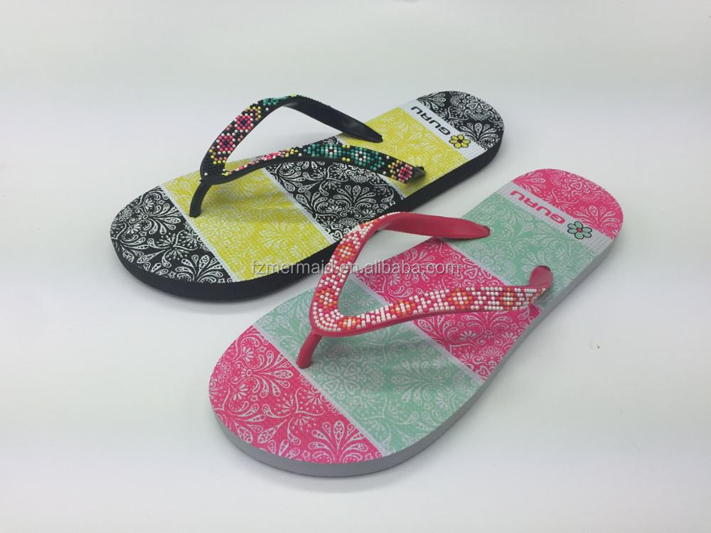 2024 Chinese Supplier Cheap Wholesale Summer Fashion Flip Flops Sticker Slipper for Women