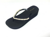 2024 High Quality Cheap Factory Manufacture Fashion Pearl Wedge Shoes Flip Flop Slipper Ladies Heel Shoes
