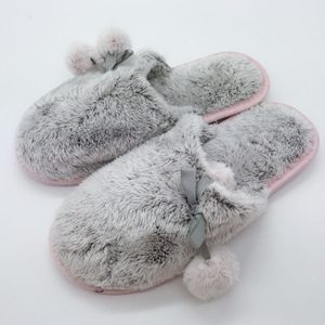 2024 Custom Winter Fashion Simple Home Women Winter Fur Warm Cute House Slippers Indoor for Lady