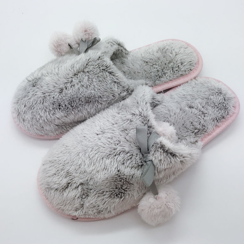 2024 Custom Winter Fashion Simple Home Women Winter Fur Warm Cute House Slippers Indoor for Lady