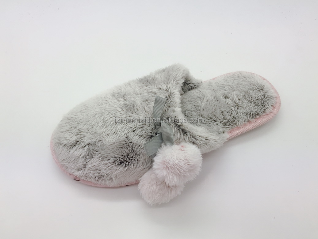 2024 Custom Winter Fashion Simple Home Women Winter Fur Warm Cute House Slippers Indoor for Lady