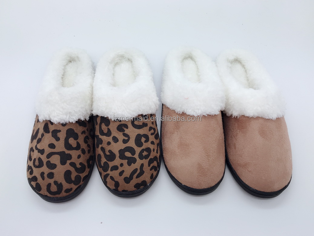 2024 Custom Winter Fashion Simple Home Women Winter Fur Warm Cute House Slippers Indoor for Lady