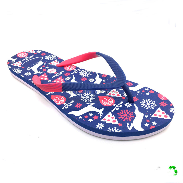 2024 Fashion Lady Two Color Strap Beach Outdoor Flip Flop for Promotion