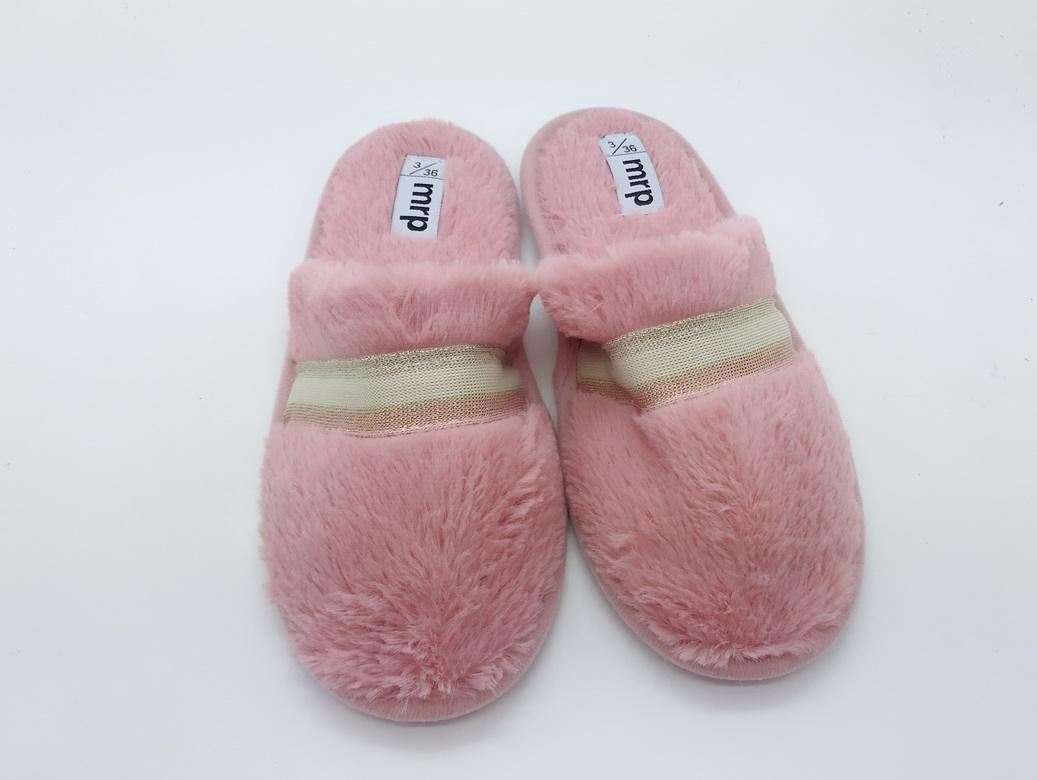 Custom Winter Fashion One Strap Simple Home Flip Flops Women Fluffy Plush Slipper Fur Fluffy Indoor House Slippers
