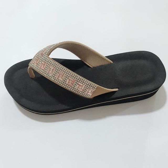 2024 Summer slippers New Fashion Lady High Heel Shoes Wedge Flip Flops