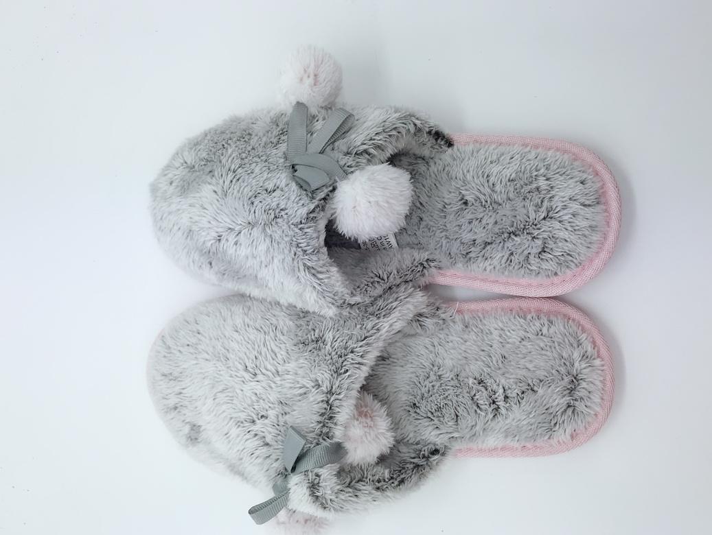 2024 Custom Winter Fashion Simple Home Women Winter Fur Warm Cute House Slippers Indoor for Lady