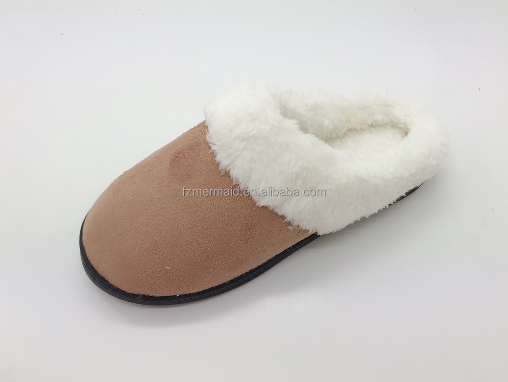 2024 Custom Winter Fashion Simple Home Women Winter Fur Warm Cute House Slippers Indoor for Lady